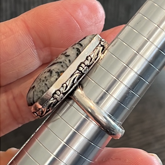 #341 Zebra π¦ Jasper Handcrafted Ring π Size 9.25-9.5 NWOT - Picture 8 of 12